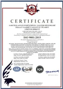 sari izolasyon iso 9001 pdf